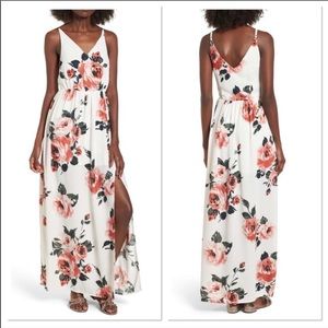 Nordstrom White Floral Maxi sz XL